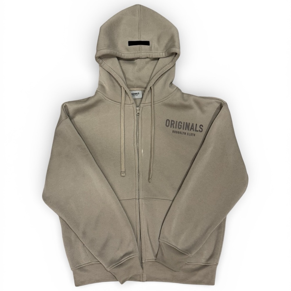 Tan Zip Up Hoodie